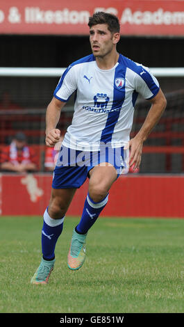 Chesterfield's Ched Evans during the pre-season friendly match at New Manor Ground, Ilkeston. Stock Photo