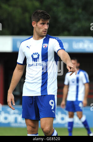 Chesterfield's Ched Evans during the pre-season friendly match at New Manor Ground, Ilkeston. Stock Photo