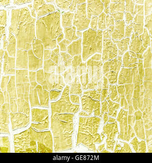 cracked paint on the concrete wall Stock Photo