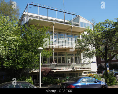 This image showcases a Montessori school located on Albrecht Dürerstraat, emphasizing the educational approach based on self-directed activity, hands-on learning, and collaborative play. The focus is on the school's environment and educational philosophy. Stock Photo