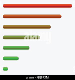 Horizontal progress bars. Completion, loading, phases concepts. Stock Vector