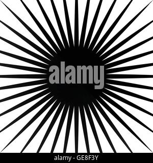 Radiating lines starburst pattern. Radial rays, beams. Stock Vector