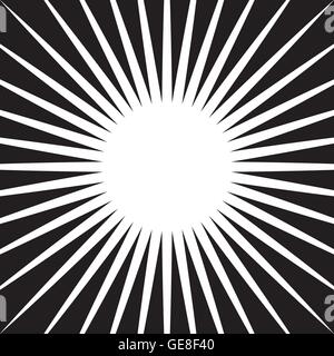 Radiating lines starburst pattern. Radial rays, beams. Stock Vector