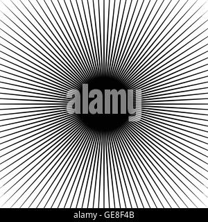 Radiating lines starburst pattern. Radial rays, beams. Stock Vector
