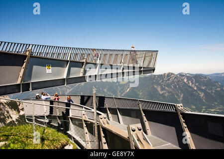 GARMISCH, GERMANY - JULY 10: Tourists at the Alpspix observation deck on the Osterfeldkopf mountain in Garmisch, Germany on July Stock Photo