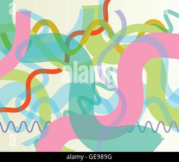 Abstract retro lines vector background template Stock Vector