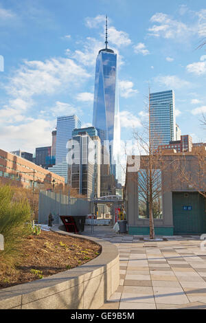 New York, USA - March 19, 2016. View over Freedom Tower, New York. Stock Photo