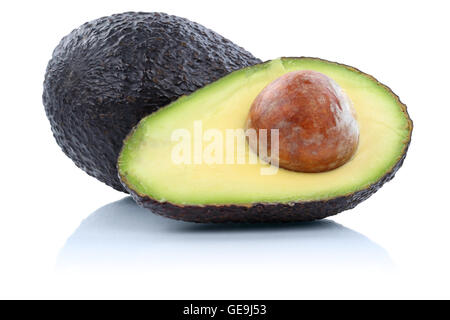 Avocado avocados fruit fruits isolated on a white background Stock Photo