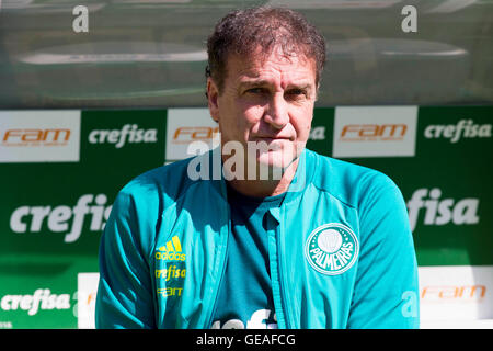 Cuca during the game between Palmeiras and Atletico Mineiro held at Allianz Park, West Zone of S?o Paulo. The match is valid for the 16th round of the Brasileir?o 2016 Chevrolet. Stock Photo