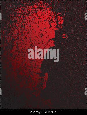 Jack the Ripper depicted in black and dark red Stock Vector