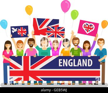 Vector illustration banner your are great with crowd red flower frames ...