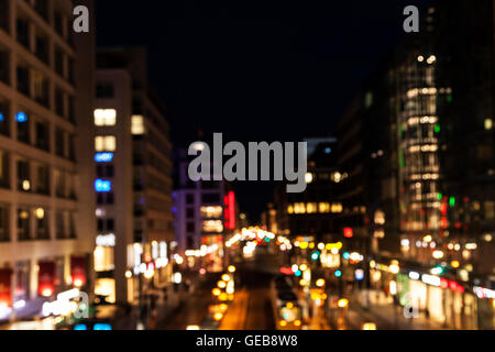 Berlin Friedrichstrasse by night Stock Photo