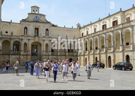 Lecce, Italy - 23 June 2016: Episcopal palace on Duomo square in Lecce, Italy Stock Photo