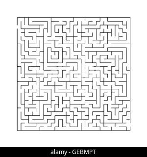 Labyrinth isolated on white background. Kids maze. 3d illustration. Stock Photo