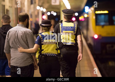 cardiff btp railway train station transport police british alamy wales