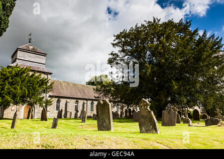 Church of St Peter at More, near Lydham, Shropshire, UK Stock Photo