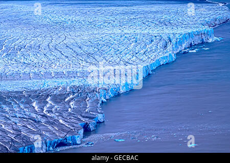 frontal wall of a glacier of Nansen. Northern island of Novaya Zemlya Stock Photo