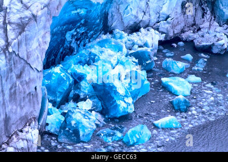 frontal wall of a glacier of Nansen. Northern island of Novaya Zemlya Stock Photo