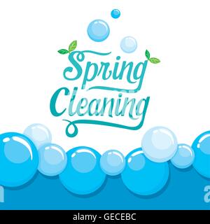 Spring Cleaning Letter And Foam Background, Housework, Appliance, Domestic Tools, Computer Icon, Cleaning, Symbol, Icon Set Stock Vector