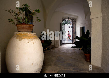 Cadaqués.Interior of a typical house In the ancient zone. Costa Brava. Girona province. Catalonia. Spain Stock Photo