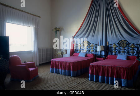 Dalí´s house in Port Lligat. Bedroom.Costa Brava. Girona province. Catalonia. Spain Stock Photo