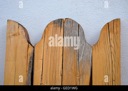 rounded wooden boards Stock Photo