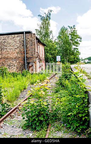 Berlin, Bahnhof Grunewald, memorial track 17, Site of deportation of the Berlin Jews ; Gedenkstätte für die Deportation Stock Photo