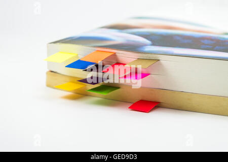 Book with book marks Stock Photo