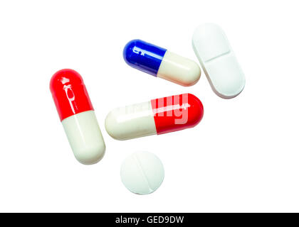 medicine capsules tablets Stock Photo