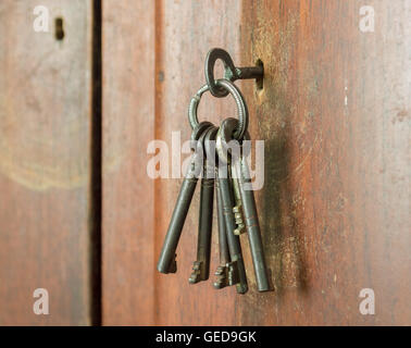 Old bunch of keys Stock Photo