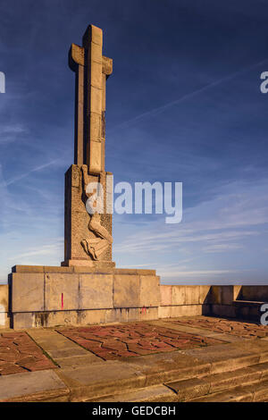 War memorial of Civil War Spanish in the faro de Cabo Menor de Santander Cantabria Stock Photo