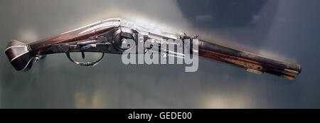 A wheellock wheel-lock or wheel lock pistol 1570 Strasbourg Stock Photo