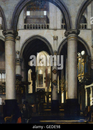 Emanuel de Witte - View of a church Interior Stock Photo