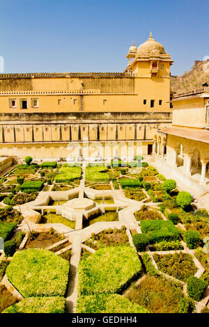 The garden in Amber Fort Jaipur India Stock Photo