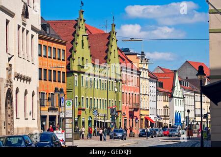 geography / travel, Germany, Bavaria, Freising, Downtown of historic town of Freising in Bavaria, Europe, No-Exclusive-Use Stock Photo