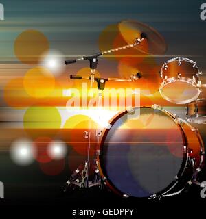 abstract blur music background with drum kit Stock Vector Image & Art ...