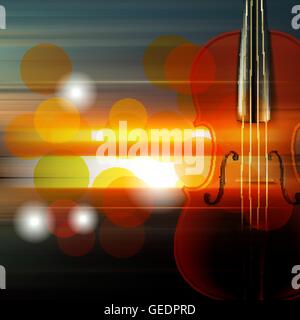 abstract music blur background with violin Stock Vector