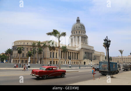 El Capitolio, or National Capitol Building in Havana, Cuba, 2016 Stock Photo
