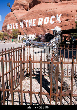 Hole in the Rock house in Moab Utah Stock Photo