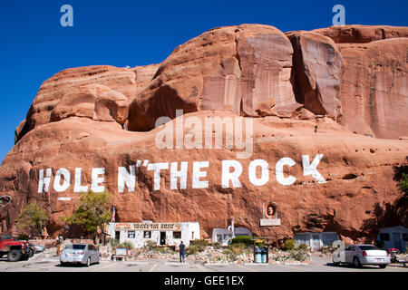 Hole in the Rock house in Moab Utah Stock Photo