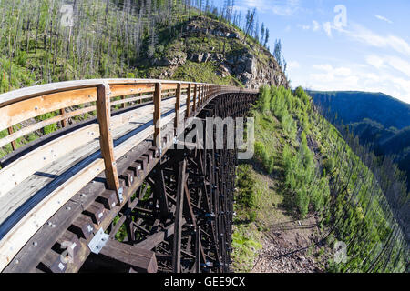 Originally one of 19 wooden railway trestles built in the early 1900s ...