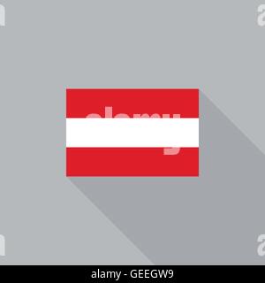Austria flag flat design vector illustration Stock Vector