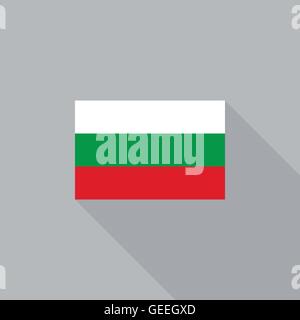 Bulgaria flag flat design vector illustration Stock Vector