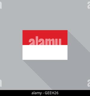 Indonesia flag flat design vector illustration Stock Vector