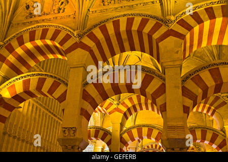 geography / travel, Spain, Andalusia, Cordoba, Naves of Almansur (Aisles of Almanzor) at the Mezquita (Cathedral-Mosque), City of Cordoba, UNESCO World Heritage Site, Province of Cordoba, Andalusia (Andalucia), No-Exclusive-Use Stock Photo