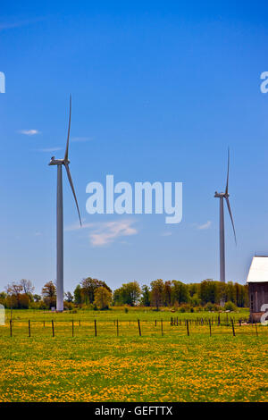 geography,travel, Canada, Ontario, Windmills on Bruce Peninsula, Ontario, Stock Photo