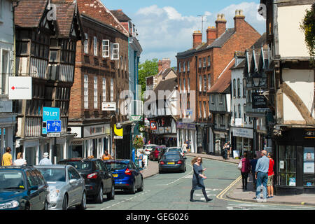 Historic Mardol Street in Shrewsbury, Shropshire, England, UK Stock ...