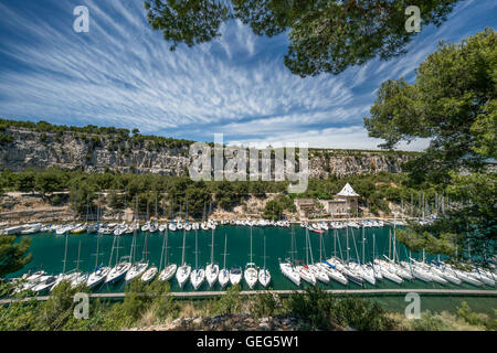 Calanque de Port Miou, Marina, Massif des Calanques, Bouches-du-Rohne, France Stock Photo