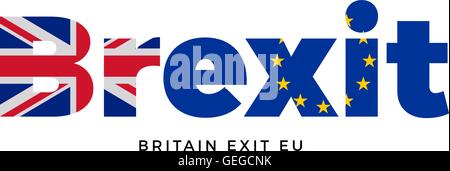 BREXIT - Britain exit from European Union on Referendum. Stock Vector