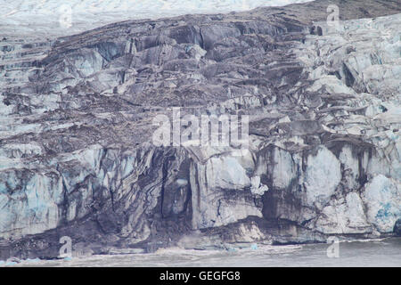 frontal wall of a glacier of Nansen. Northern island of Novaya Zemlya Stock Photo